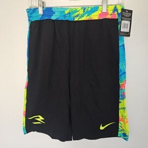 Nike Black Russell Wilson Shorts with Neon Accent